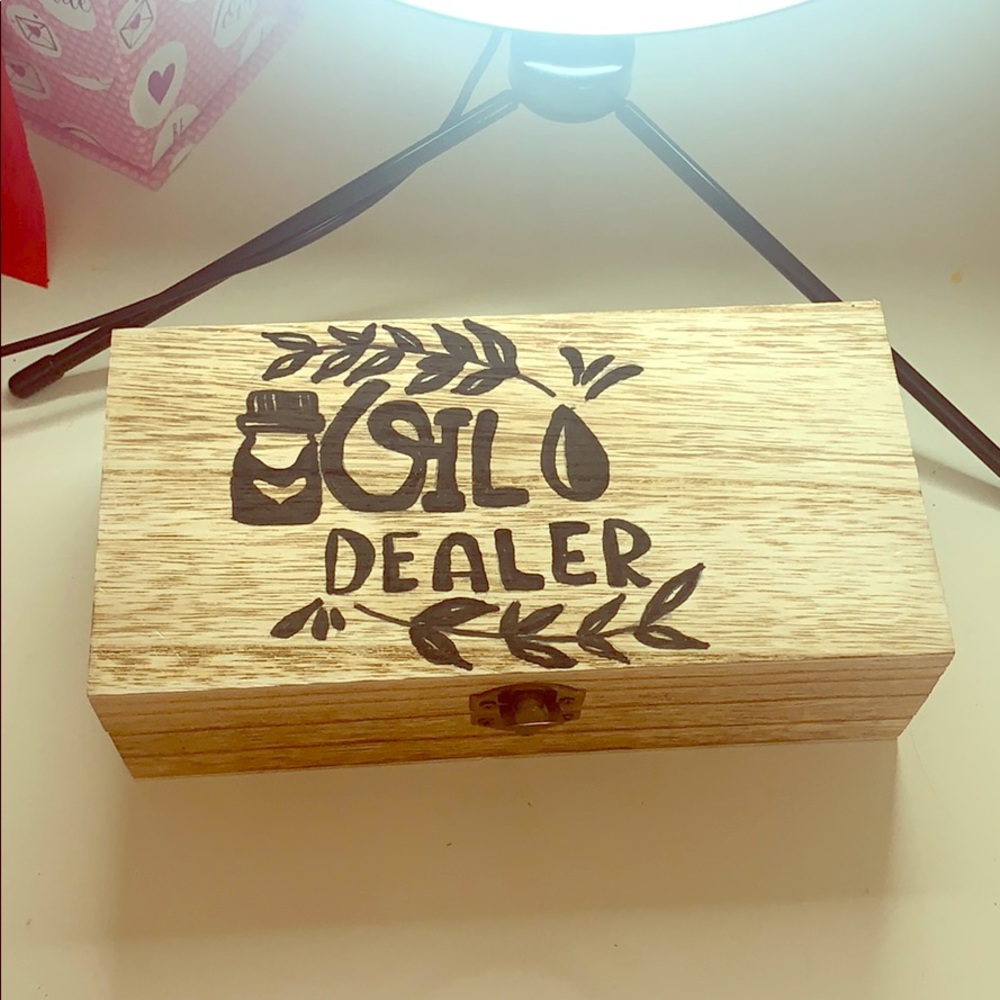 Hand painted box to store essential oils or else